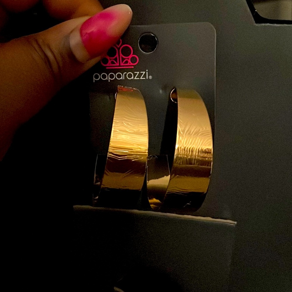 Gold hoop earrings
